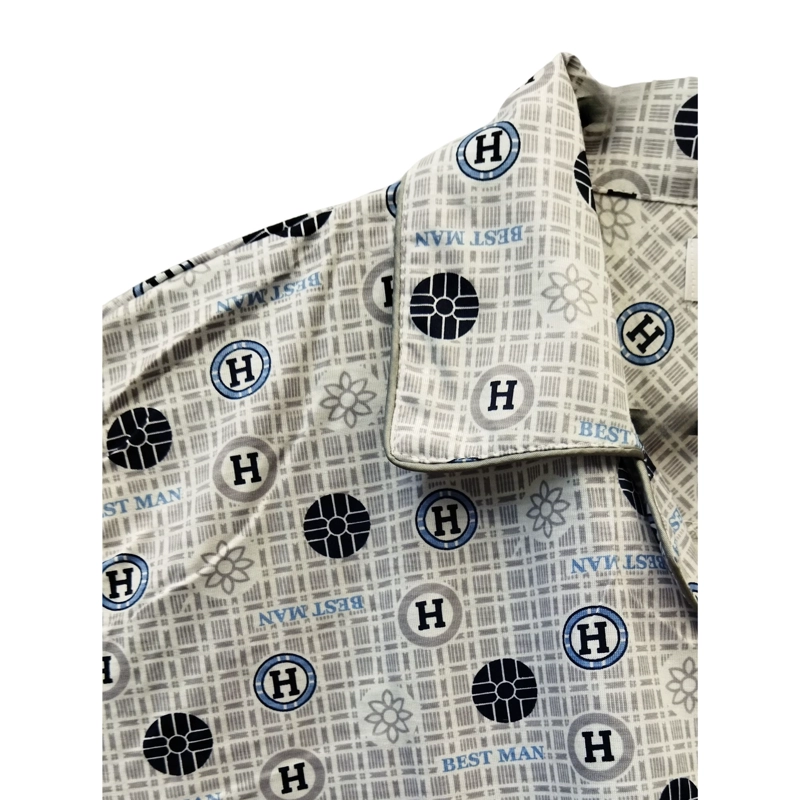 PIJAMA HOMBRE VERANO PANTALON Y POLERA MANGA CORTA CON BOTONES 8888 - 4