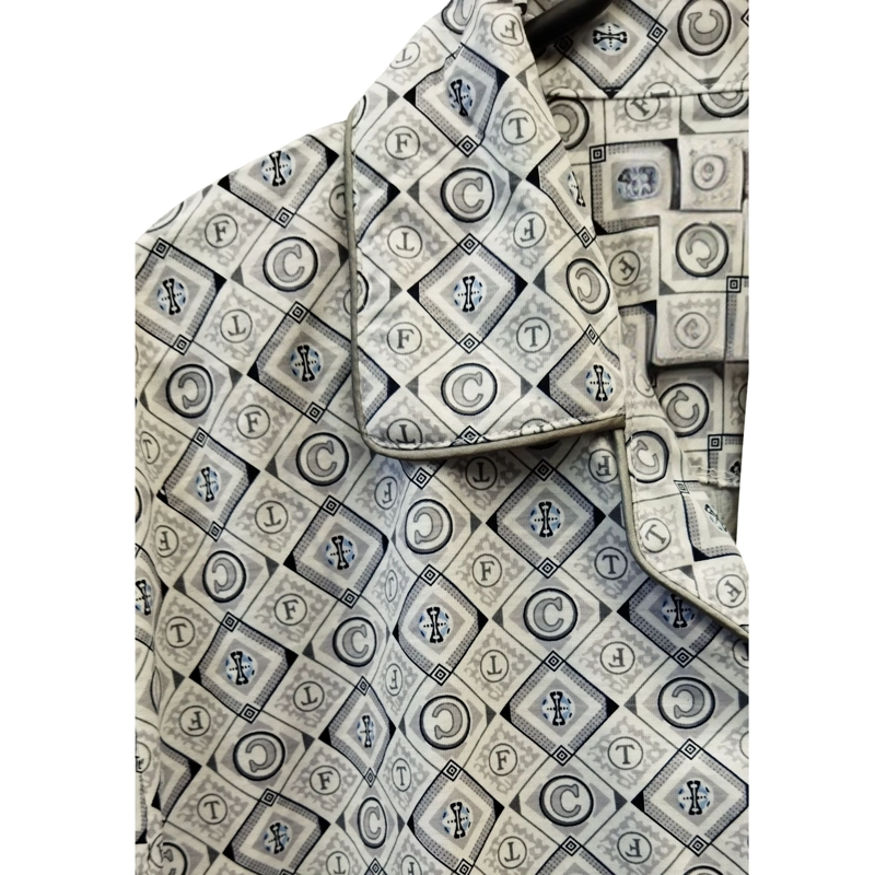 PIJAMA HOMBRE VERANO PANTALON Y POLERA MANGA CORTA CON BOTONES 8888 - 4