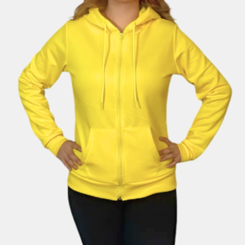 POLERON CON CIERRE MUJER BOLSILLO INTERIOR FORRO POLAR CON GORRO Z-05 - 1