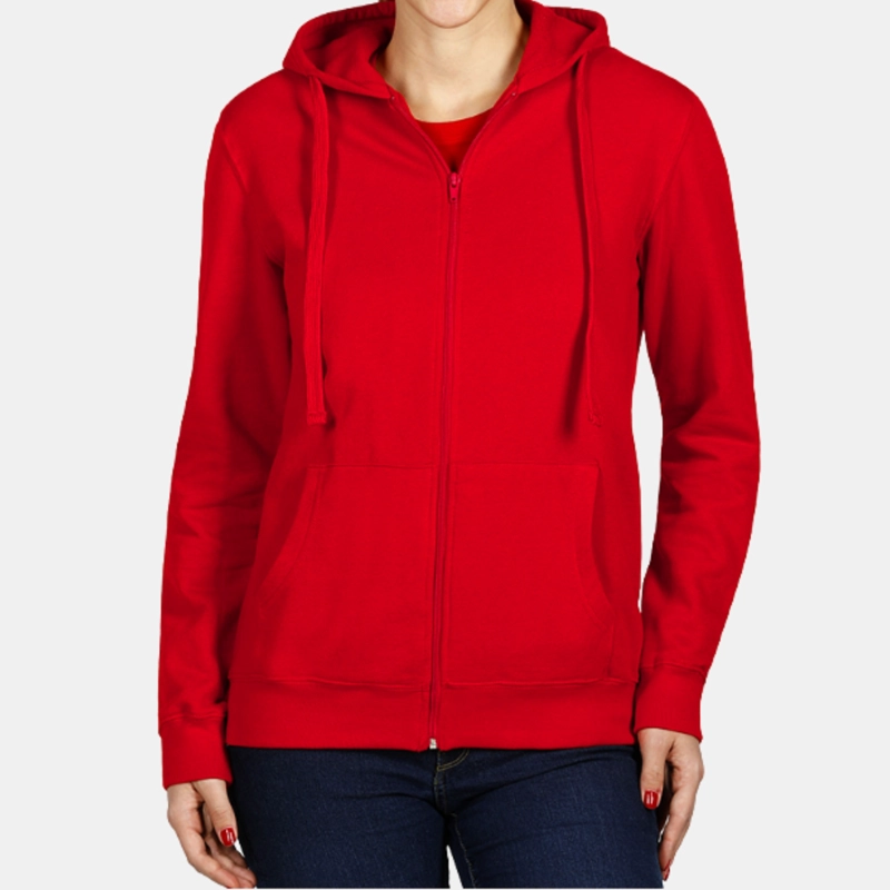 POLERON CON CIERRE MUJER BOLSILLO INTERIOR FORRO POLAR CON GORRO Z-05 - 1