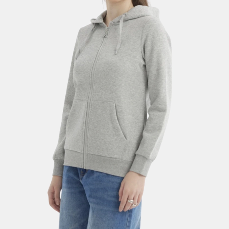 POLERON CON CIERRE MUJER BOLSILLO INTERIOR FORRO POLAR CON GORRO Z-05 - 2