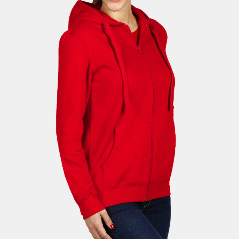 POLERON CON CIERRE MUJER BOLSILLO INTERIOR FORRO POLAR CON GORRO Z-05 - 2