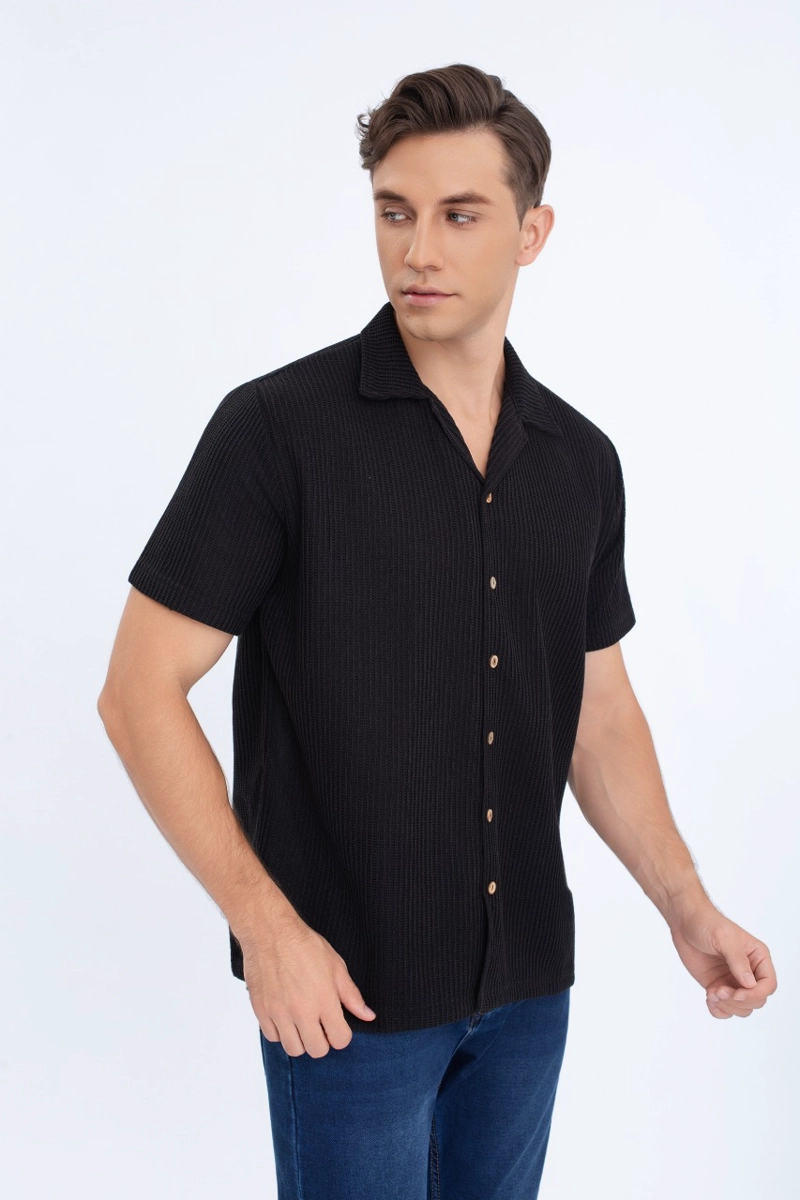 CAMISA HOMBRE TEXTURIZADA FIT VERANO FASHION CALIDAD 0172 - 1