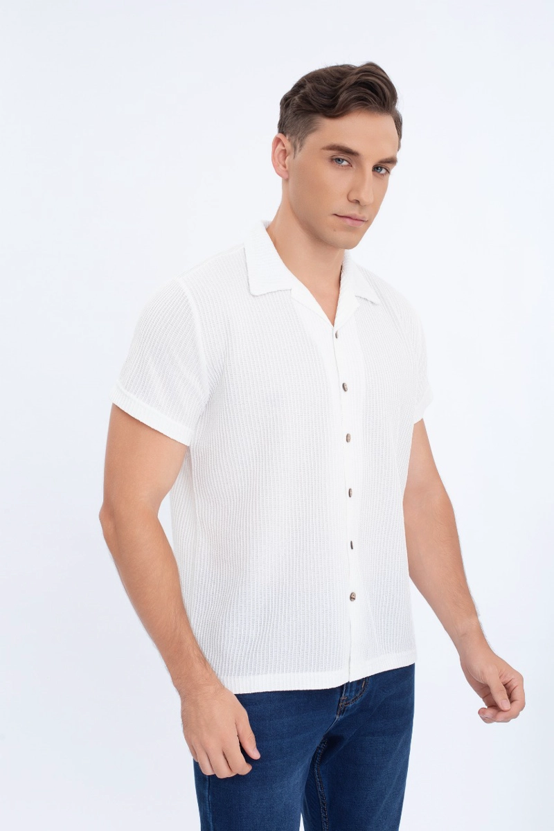 CAMISA HOMBRE TEXTURIZADA FIT VERANO FASHION CALIDAD 0172 - 2