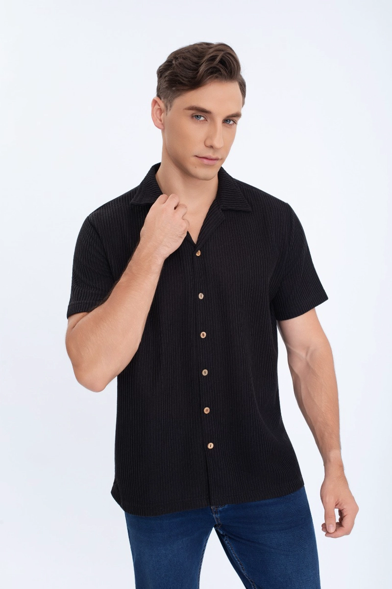 CAMISA HOMBRE TEXTURIZADA FIT VERANO FASHION CALIDAD 0172 - 2