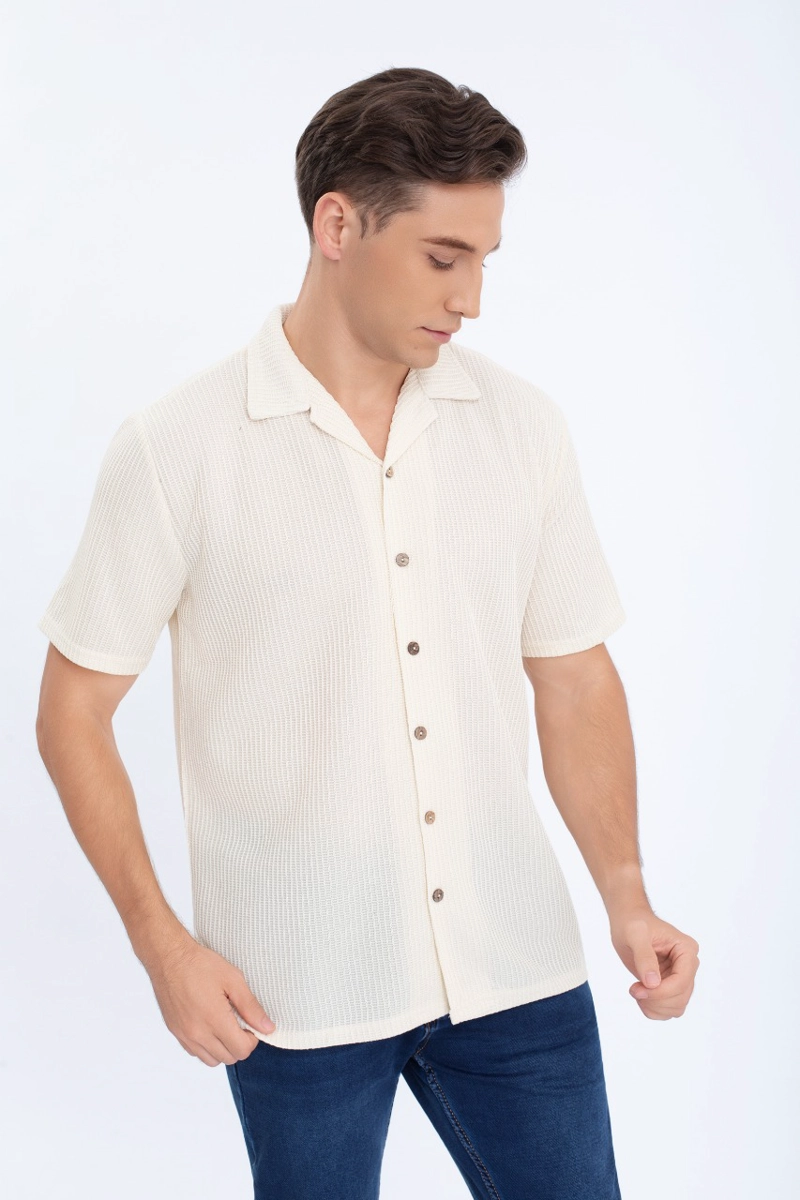 CAMISA HOMBRE TEXTURIZADA FIT VERANO FASHION CALIDAD 0172 - 3