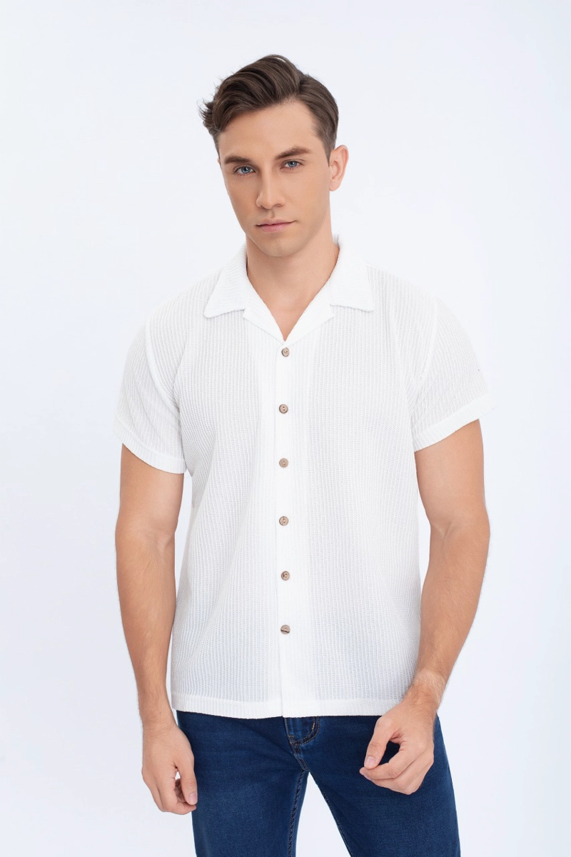 CAMISA HOMBRE TEXTURIZADA FIT VERANO FASHION CALIDAD 0172 - 3