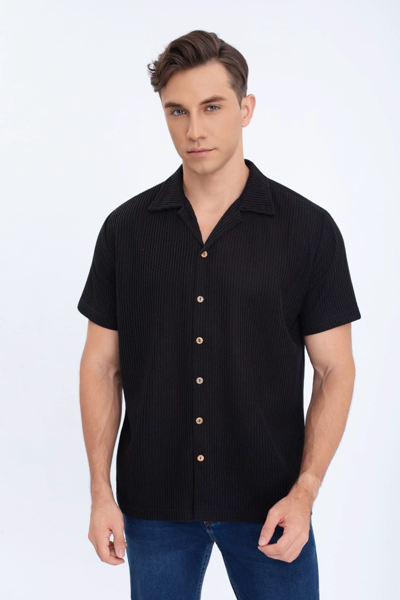 CAMISA HOMBRE TEXTURIZADA FIT VERANO FASHION CALIDAD 0172 - 3