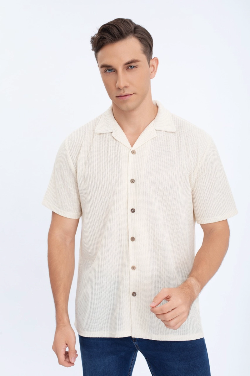 CAMISA HOMBRE TEXTURIZADA FIT VERANO FASHION CALIDAD 0172 - 3