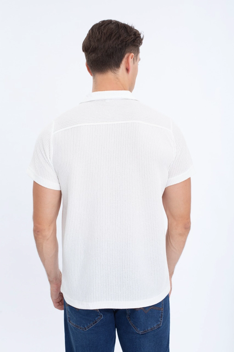 CAMISA HOMBRE TEXTURIZADA FIT VERANO FASHION CALIDAD 0172 - 4