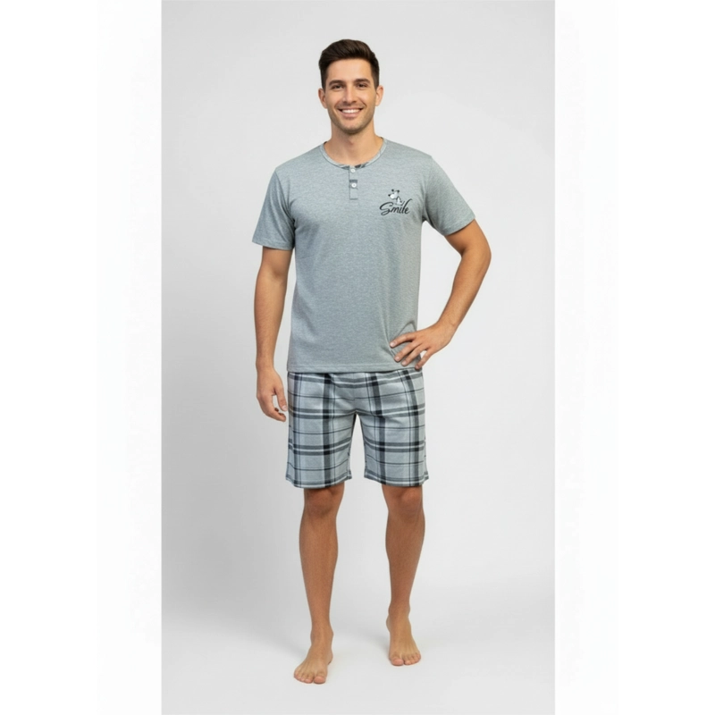 PIJAMA HOMBRE VERANO SHORT Y POLERA COLORES 4023 - 1