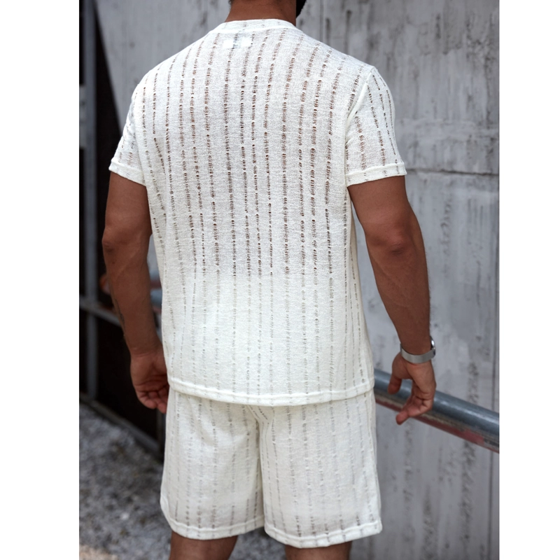 POLERA HOMBRE MANGA CORTA TEJIDA ESTILO CASUAL VERANO BOLSILLO 0261 - 3