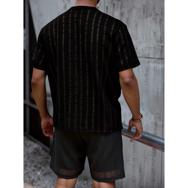 POLERA HOMBRE MANGA CORTA TEJIDA ESTILO CASUAL VERANO BOLSILLO 0261 - 3