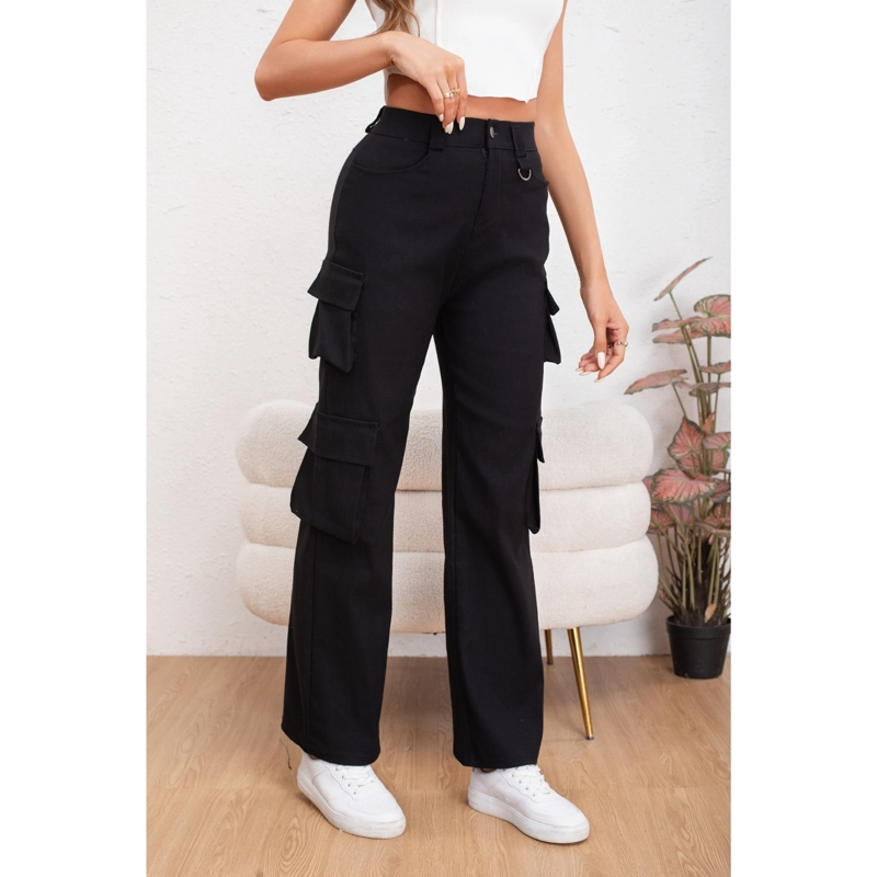 PANTALON MUJER CARGO RECTO ANCHO FULL ELASTICADO PRIMAVERA VERANO 2009 - 2