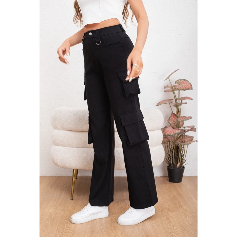 PANTALON MUJER CARGO RECTO ANCHO FULL ELASTICADO PRIMAVERA VERANO 2009 - 3