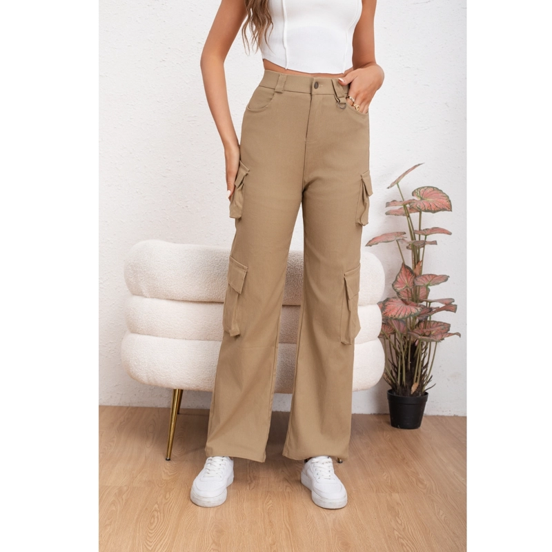 PANTALON MUJER CARGO RECTO ANCHO FULL ELASTICADO PRIMAVERA VERANO 2009 - 3