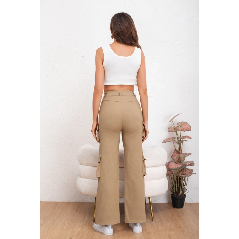 PANTALON MUJER CARGO RECTO ANCHO FULL ELASTICADO PRIMAVERA VERANO 2009 - 4