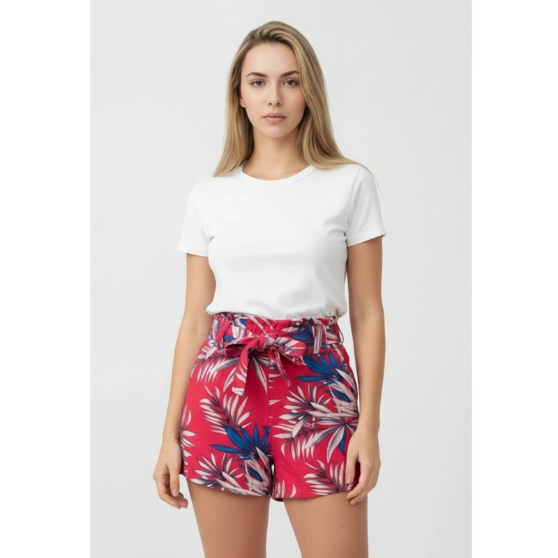 SHORT MUJER PANTALON CORTO LIVIANO ESTAMPADO FLOREADO PRIMAVERA VERANO W3051 - 2