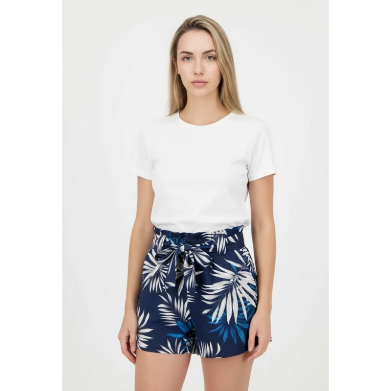 SHORT MUJER PANTALON CORTO LIVIANO ESTAMPADO FLOREADO PRIMAVERA VERANO W3051 - 2