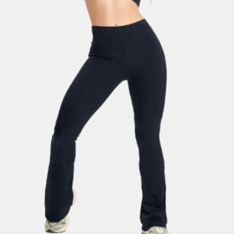 CALZA DELGADA YOGA FLARE MUJER ACANALADA TIRO ALTO 8006 - 2