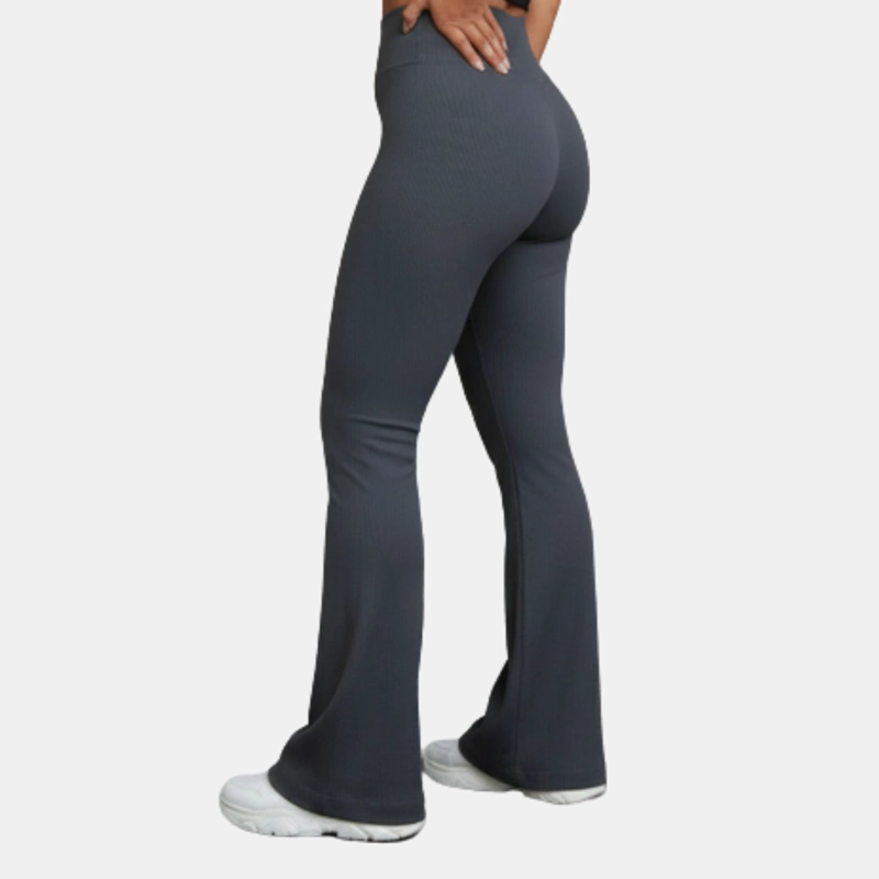 CALZA DELGADA YOGA FLARE MUJER ACANALADA TIRO ALTO 8006 - 3
