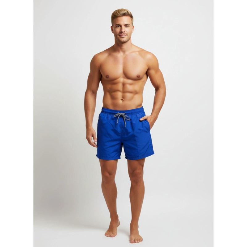 TRAJE DE BANO HOMBRE FORRO MALLA COLORES LISO 1213 Azul S