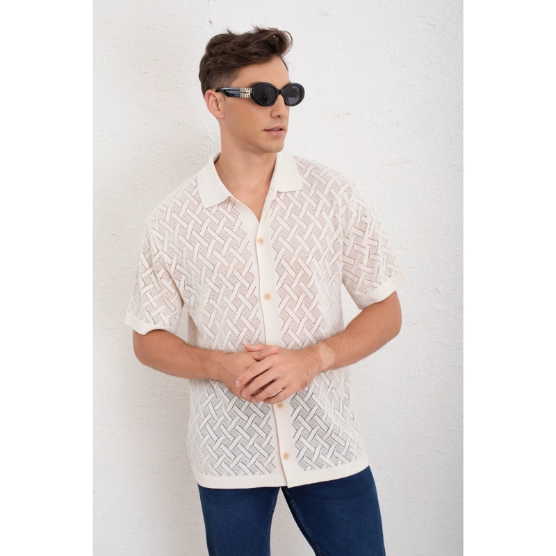 CAMISA HOMBRE HILO ALGODON VERANO CALIDAD PREMIUM DISEÑO 7221 - 2