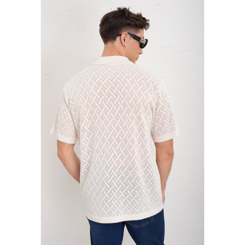 CAMISA HOMBRE HILO ALGODON VERANO CALIDAD PREMIUM DISEÑO 7221 - 4