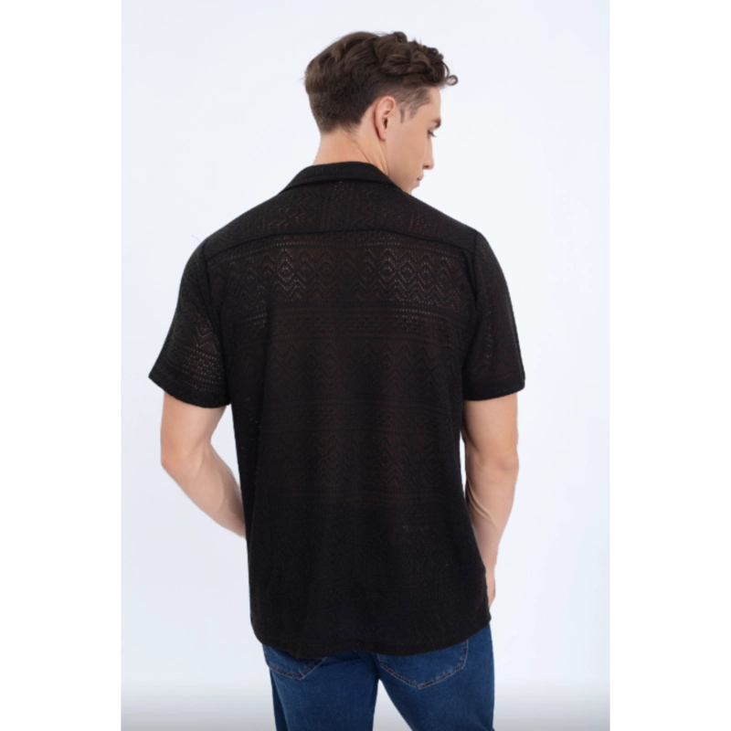 CAMISA HOMBRE TEXTURIZADA HILO FIT VERANO CALIDAD BOTONES 0169 - 2