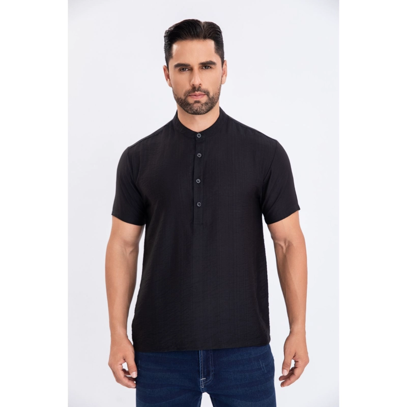 CAMISA POLERA VERANO MANGA CORTA HOMBRE CUELLO MAO FASHION 152 - 2