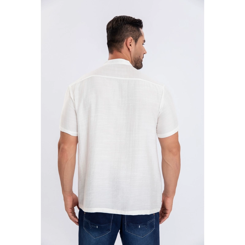 CAMISA POLERA VERANO MANGA CORTA HOMBRE CUELLO MAO FASHION 152 - 3