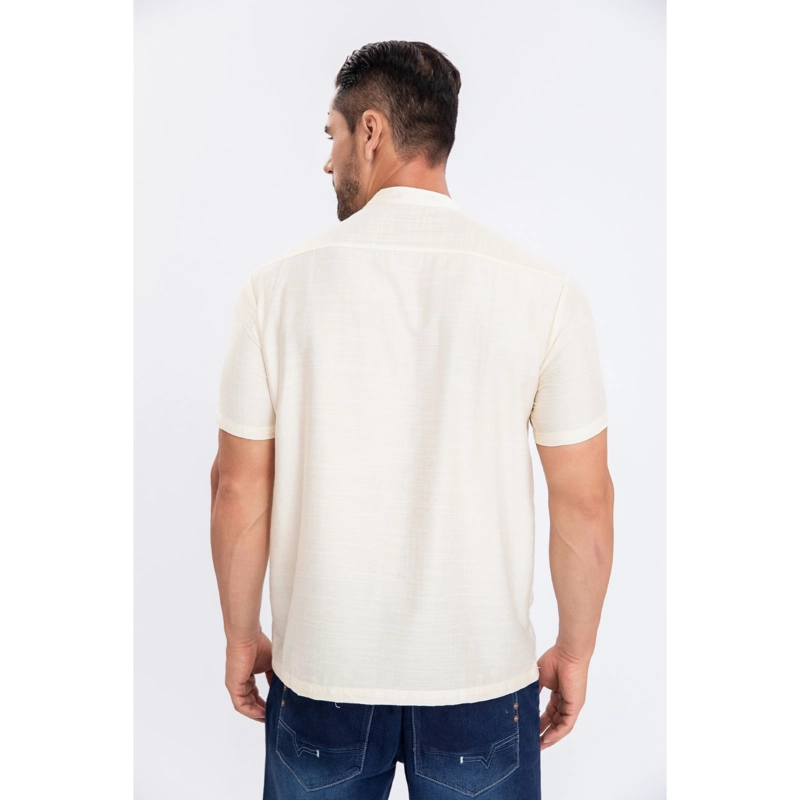 CAMISA HOMBRE TEJIDA HILO TEXTURIZADA FIT VERANO FASHION CALIDAD 0174 - 3