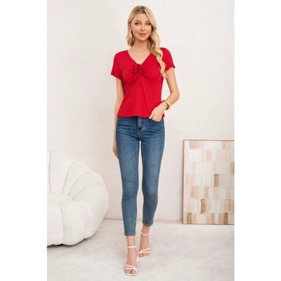 POLERA MUJER MANGA CORTA ACANALADA TIRITAS 3394 - 3