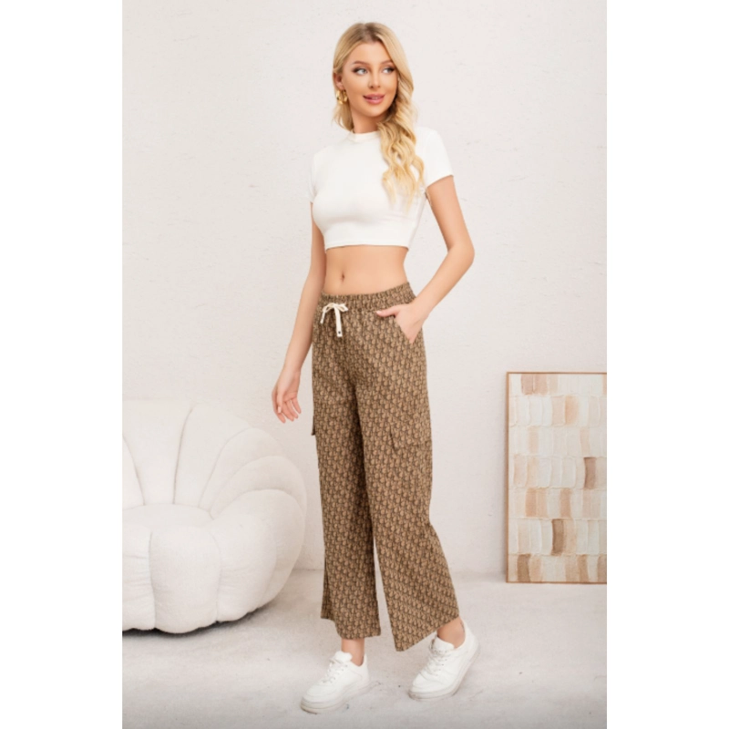 PANTALON RECTO MUJER CARGO LIVIANO CALIDAD DISEÑO CON LETRAS 3007 - 2