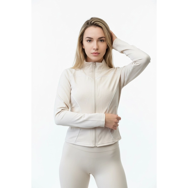 POLERON DEPORTIVO MUJER AJUSTADO ELASTICADO CIERRE LINEAS 9017 - 2