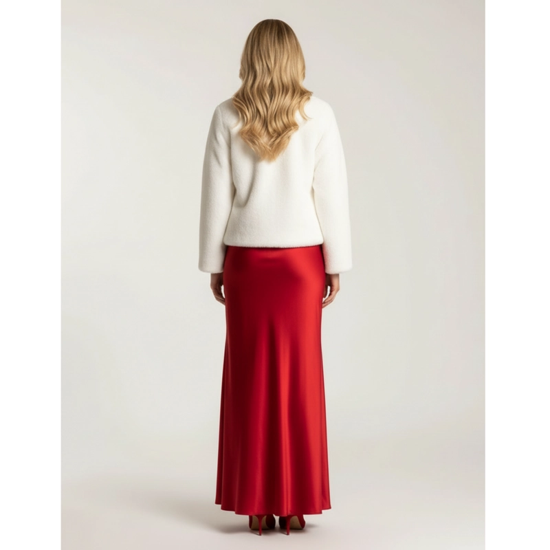 CHAQUETA CORTA MUJER TIPO PELUCHE CON PERLAS ELEGANTE FIESTA 6064 - 3