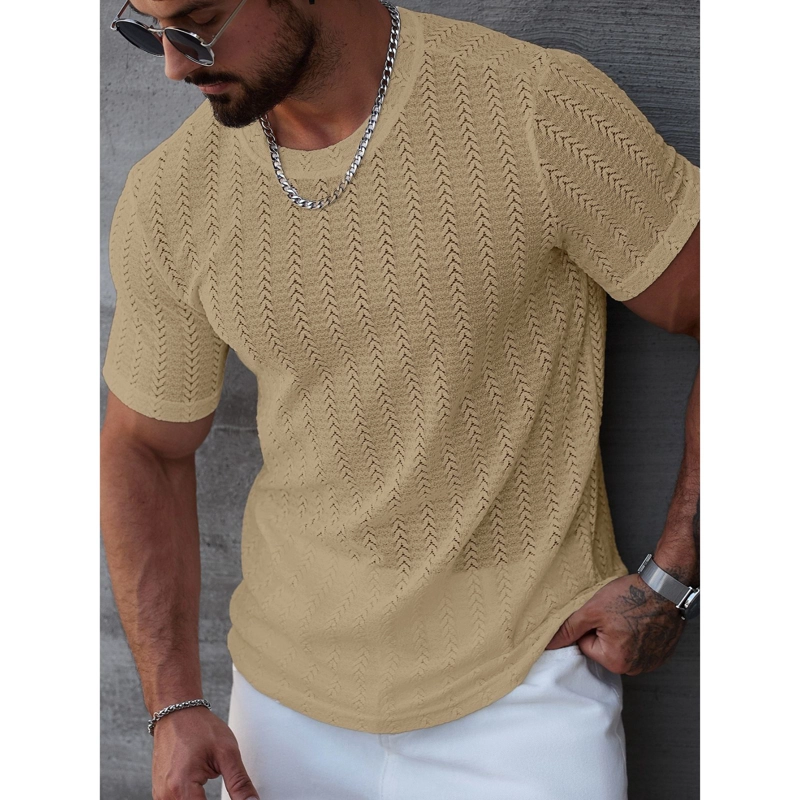POLERA HOMBRE MANGA CORTA HILO TEJIDA ESTILO CASUAL 0282 - 3