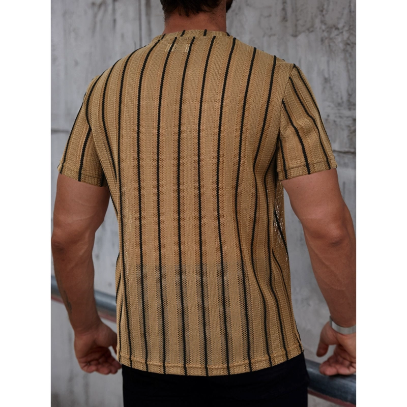 POLERA HOMBRE DE PUNTO TEJIDA MANGA CORTA HILO MODA 0283 - 3