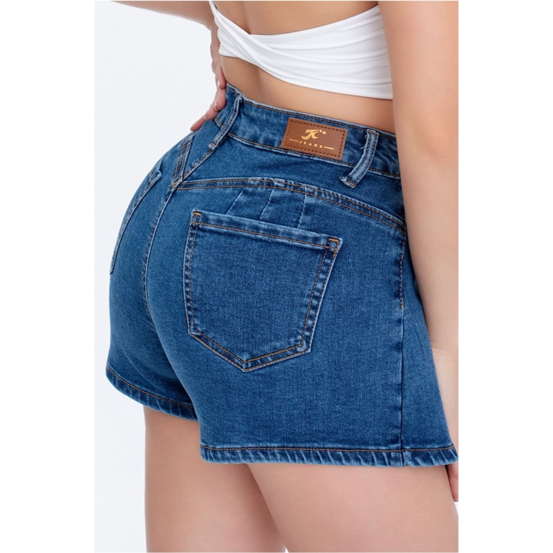 SHORT TIPO MINI FALDA JUVENIL JEANS PREMIUM ELASTICADA 3017 - 3