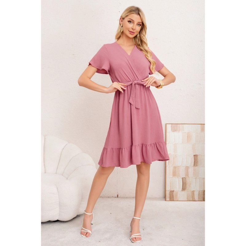 VESTIDO CORTO MUJER PRIMAVERA VERANO MANGA CORTA CASUAL Y EVENTOS 3384 - 2