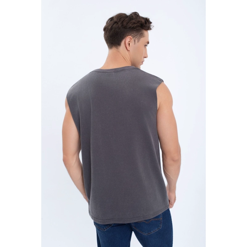 POLERA MUSCULOSA HOMBRE ALGODON SIN MANGAS COLORES LETRAS 7601 - 4
