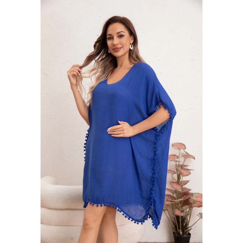 VESTIDO MUJER CORTO PLAYERO SALIDA DE BAÑO TUNICA VERANO 8351 - 1