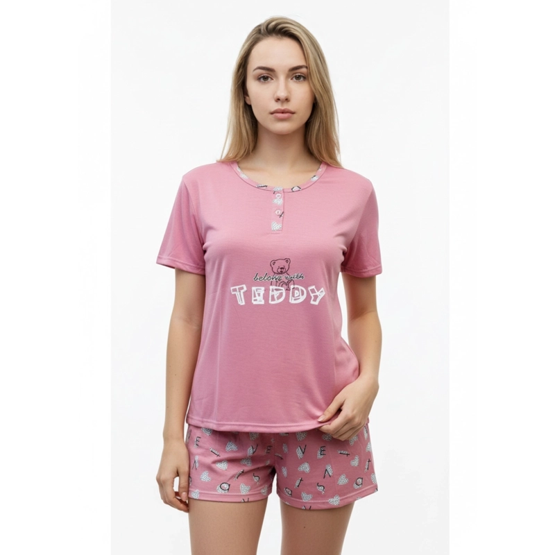 PIJAMA MUJER VERANO POLERA MANGA CORTA Y SHORT 368 - 1