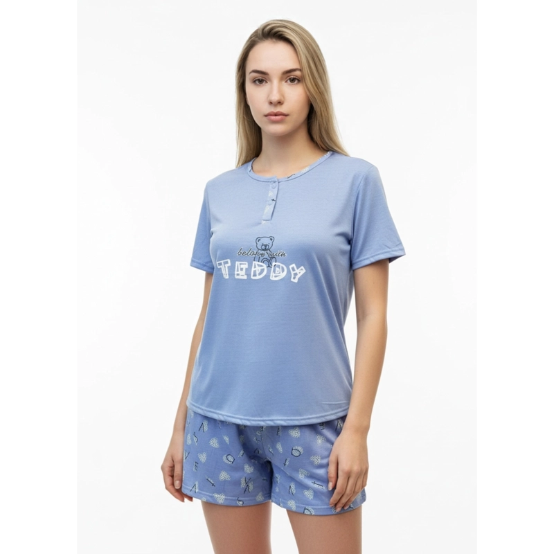 PIJAMA MUJER VERANO POLERA MANGA CORTA Y SHORT 368 - 1
