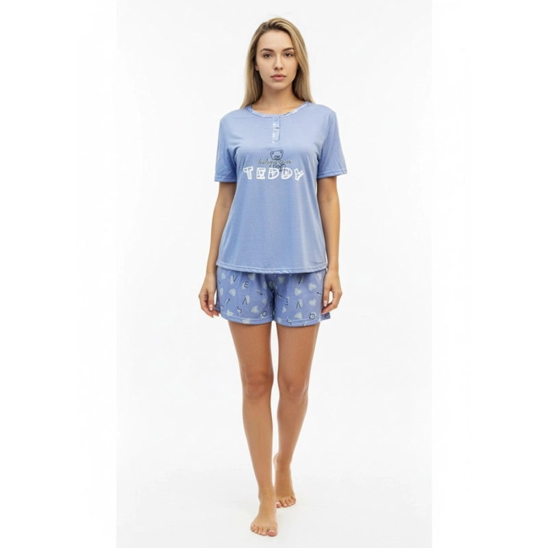 PIJAMA MUJER VERANO POLERA MANGA CORTA Y SHORT 368 - 2