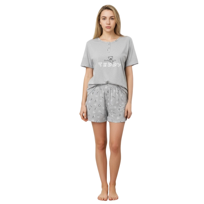 PIJAMA MUJER VERANO POLERA MANGA CORTA Y SHORT 368 - 2