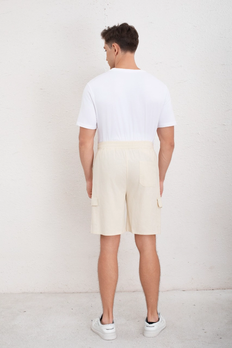 SHORT CARGO BERMUDA HOMBRE TIPO LINO TEMPORADA PRIMAVERA VERANO 7145 - 4