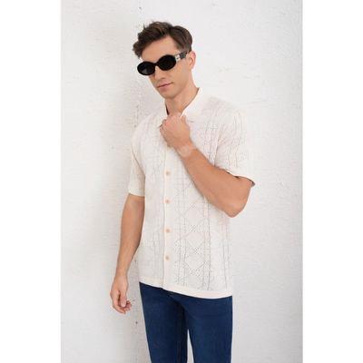CAMISA HOMBRE HILO ALGODON VERANO CALIDAD PREMIUM DISEÑO 7222 - 1