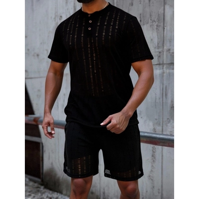 POLERA HOMBRE MANGA CORTA TEJIDA ESTILO CASUAL BOTONES 0262 - 2