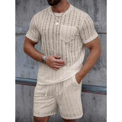 POLERA HOMBRE MANGA CORTA TEJIDA ESTILO CASUAL VERANO 0260 - 1